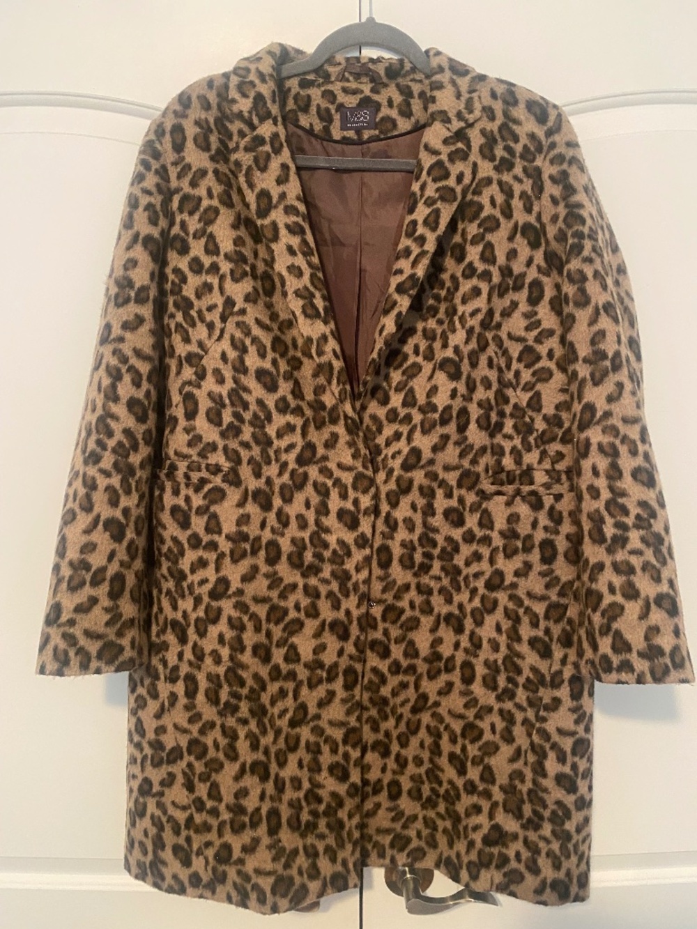 Marks & Spencer Coat; Cheetah-Print; Great Condition; US Size XL